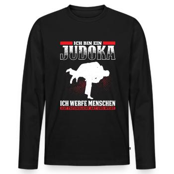 Judo Für Judoka Judo Kämpfer Judo Trainer Judo - Männer Premium Bio Langarmshirt - Schwarz - Vorne - Nico (187cm)