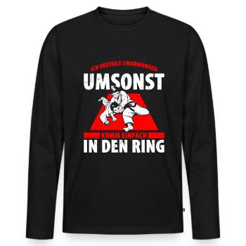 Judo Für Judoka Judo Kämpfer Judo Trainer Judo - Männer Premium Bio Langarmshirt - Schwarz - Vorne - Nico (187cm)