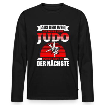 Judo Für Judoka Judo Kämpfer Judo Trainer Judo - Männer Premium Bio Langarmshirt - Schwarz - Vorne - Nico (187cm)
