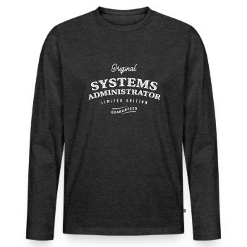 Systems Administrator Funny Job Title - Men's Premium Organic Long Sleeve Shirt - heather anthracite - Front - Nico (187cm)