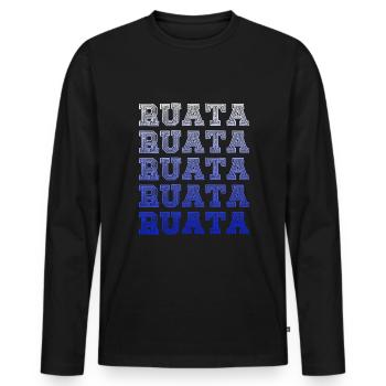 Ruata Rutenfest Ravensburg Ravensburger - Männer Premium Bio Langarmshirt - Schwarz - Vorne - Nico (187cm)