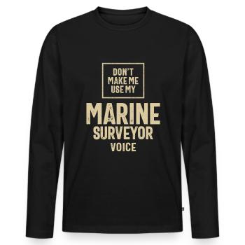 Expert maritime Profession Profession Travailleur d’anniversaire - T-shirt manches longues Premium bio Homme - noir - Devant - Nico (187cm)