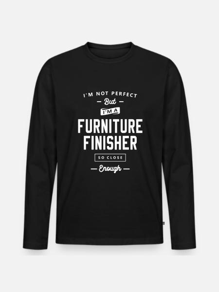 Möbelveredler Lustige Berufsbezeichnung Beruf - Männer Premium Bio Langarmshirt - Schwarz