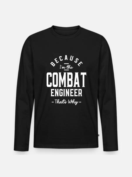 Berufsbezeichnung Kampfingenieur Beruf - Männer Premium Bio Langarmshirt - Schwarz