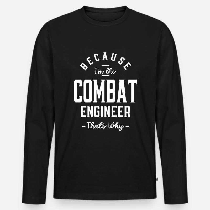 Berufsbezeichnung Kampfingenieur Beruf - Männer Premium Bio Langarmshirt - Schwarz