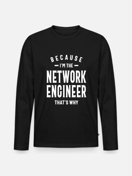 Network Engineer Berufsbezeichnung Beruf - Männer Premium Bio Langarmshirt - Schwarz
