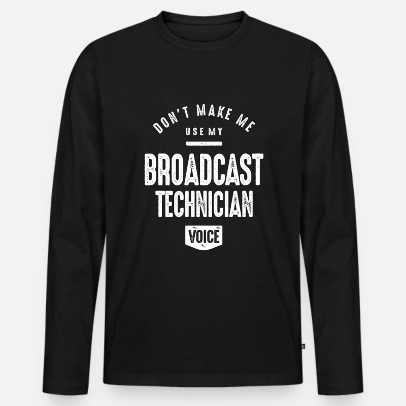 Beruf Rundfunktechniker - Männer Premium Bio Langarmshirt - Schwarz