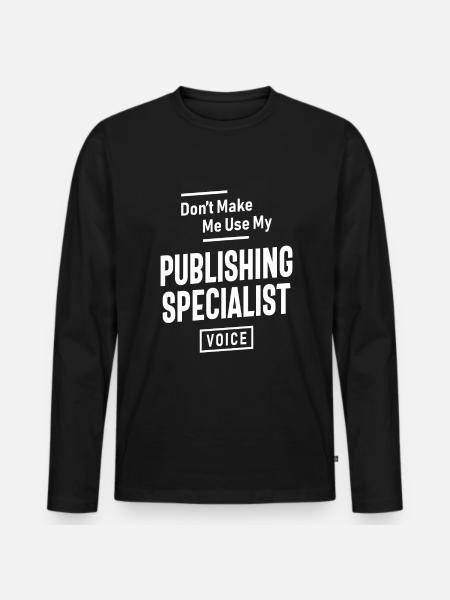 Verlagsfachmann Beruf - Männer Premium Bio Langarmshirt - Schwarz