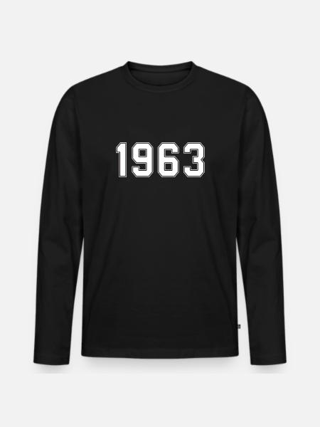 t-shirt 1963 - T-shirt manches longues Premium bio Homme - noir