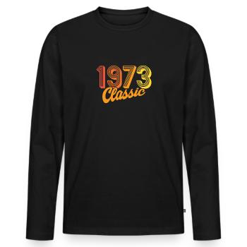 classic 1973 retro t-shirt 1973 - T-shirt manches longues Premium bio Homme - noir - Devant - Nico (187cm)