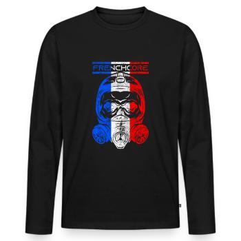 Frenchcore 200 BPM Rave Festival cadeau - T-shirt manches longues Premium bio Homme - noir - Devant - Nico (187cm)