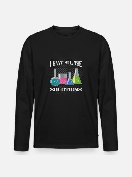 Nerd Science Geek - Männer Premium Bio Langarmshirt - Schwarz