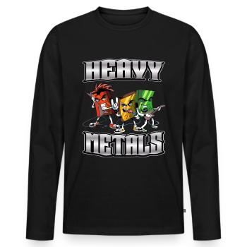 Nerd Science Geek - Men's Premium Organic Long Sleeve Shirt - black - Front - Nico (187cm)