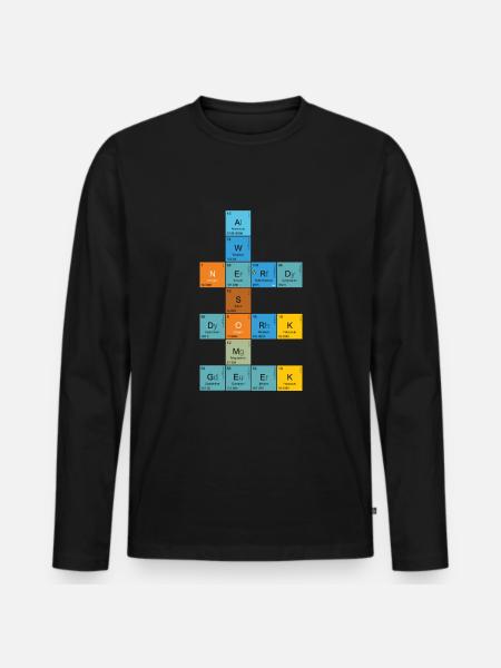 Nerd Science Geek - Männer Premium Bio Langarmshirt - Schwarz