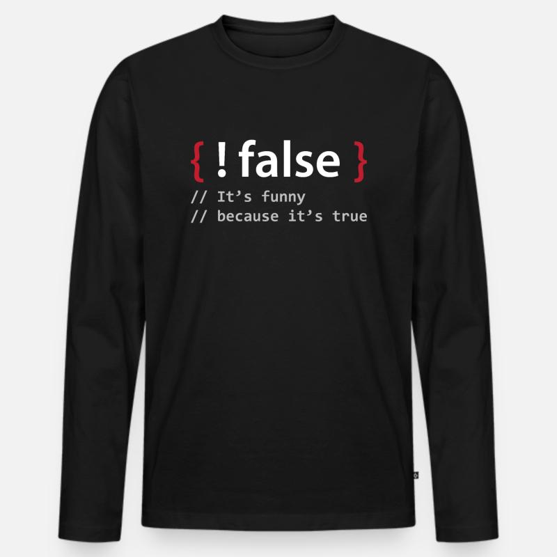Programmierer Geschenk Nerd - Männer Premium Bio Langarmshirt - Schwarz