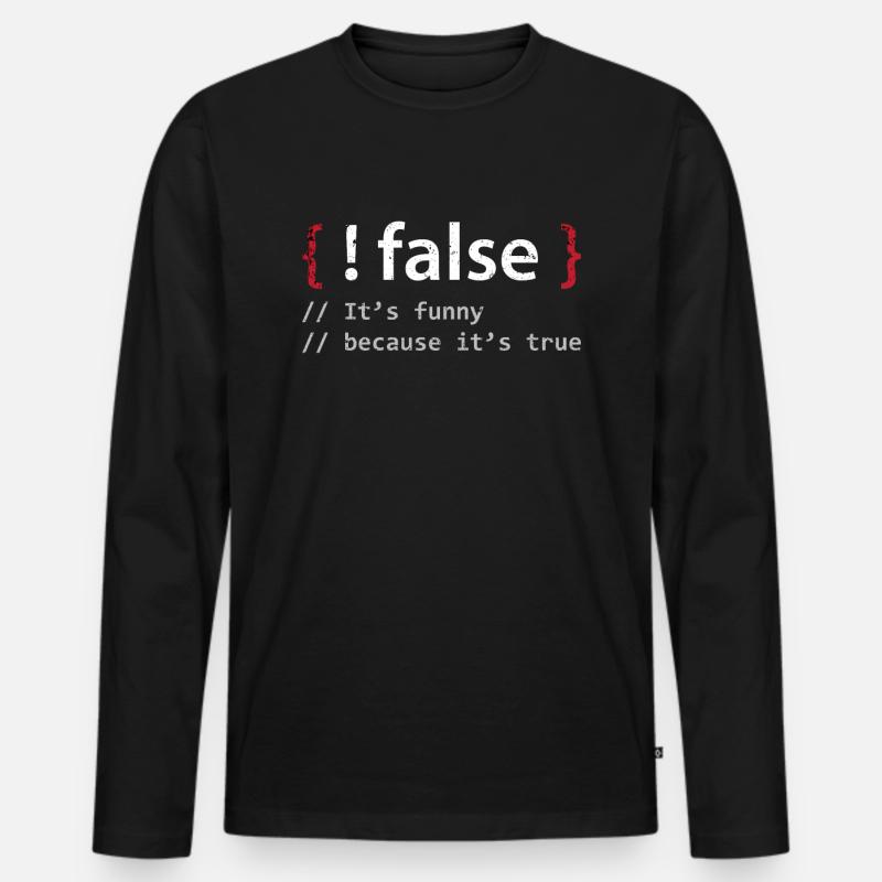 Coder PC Programmierer - Männer Premium Bio Langarmshirt - Schwarz