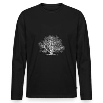 Arbre arbre - T-shirt manches longues Premium bio Homme - noir - Devant - Nico (187cm)