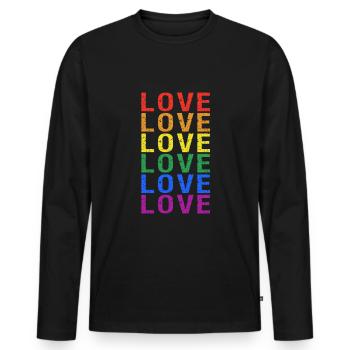 LGBT pride month - Männer Premium Bio Langarmshirt - Schwarz - Vorne - Nico (187cm)