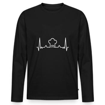 Koch Köchin kochen Geschenk - Männer Premium Bio Langarmshirt - Schwarz - Vorne - Nico (187cm)
