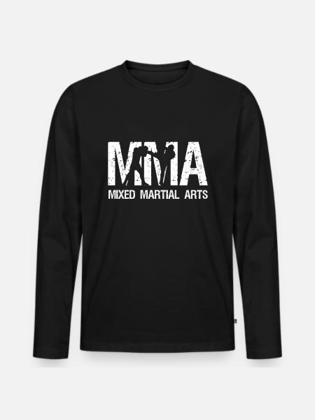 MMA martial arts fighter - Men's Premium Organic Long Sleeve Shirt - black
