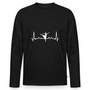 Ballett Ballerina Tänzerin Geschenk - Männer Premium Bio Langarmshirt - Schwarz - Vorne - Nico (187cm)
