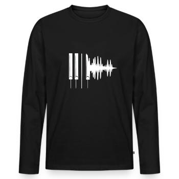 Clavier - T-shirt manches longues Premium bio Homme - noir - Devant - Nico (187cm)