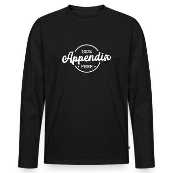 Appendix Free, appendix - Men's Premium Organic Long Sleeve Shirt - black - Front - Nico (187cm)