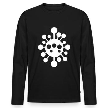 Virus Viren Bakterien - Männer Premium Bio Langarmshirt - Schwarz - Vorne - Nico (187cm)