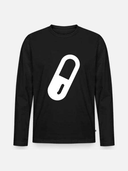 Médicament pilule - T-shirt manches longues Premium bio Homme - noir