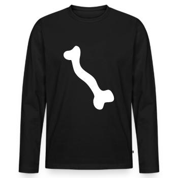 Bone skeleton - Men's Premium Organic Long Sleeve Shirt - black - Front - Nico (187cm)