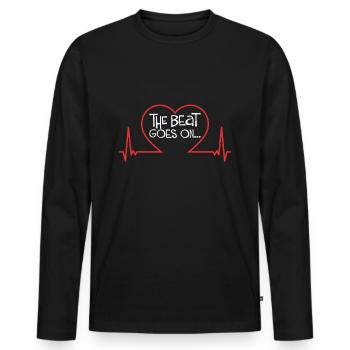Operationen am offenen Herzen - Männer Premium Bio Langarmshirt - Schwarz - Vorne - Nico (187cm)