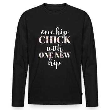 Hip Surgery New Hip - Männer Premium Bio Langarmshirt - Schwarz - Vorne - Nico (187cm)