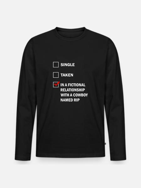 Rip Cowboy Yellowstone - Men's Premium Organic Long Sleeve Shirt - black