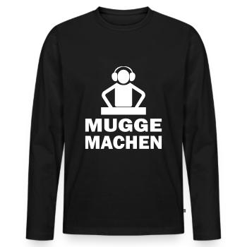 DJ Mugge machen Disco und Party Outfit - Männer Premium Bio Langarmshirt - Schwarz - Vorne - Nico (187cm)