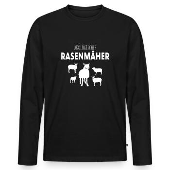 Landwirtschaft Schäfer Schaf - Männer Premium Bio Langarmshirt - Schwarz - Vorne - Nico (187cm)