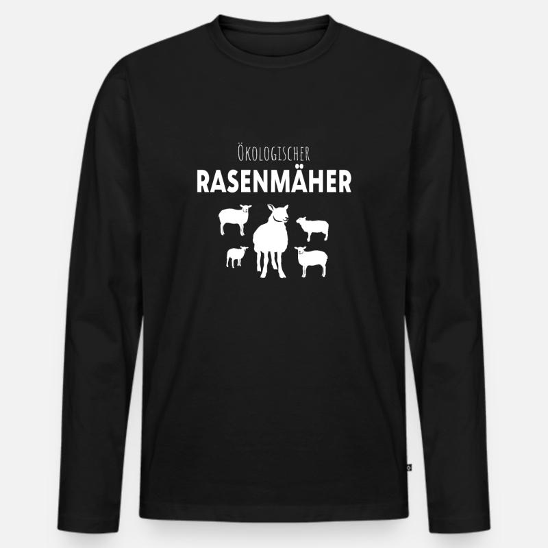 Landwirtschaft Schäfer Schaf - Männer Premium Bio Langarmshirt - Schwarz