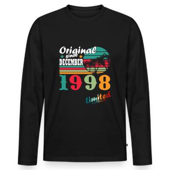 The legends were published in December 1998 - 1998 bday - Men's Premium Organic Long Sleeve Shirt - black - Front - Nico (187cm)