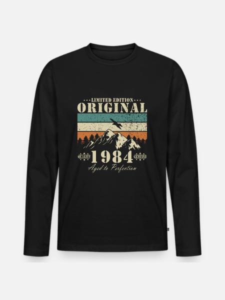 Édition limitée 1984 - T-shirt manches longues Premium bio Homme - noir