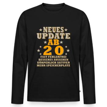 20. Geburtstag - 20 Jahre lustiger Spruch 2004 - Männer Premium Bio Langarmshirt - Schwarz - Vorne - Nico (187cm)