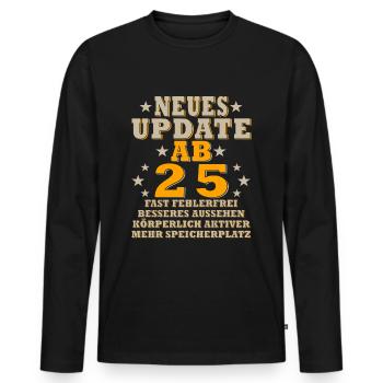 25. Geburtstag - 25 Jahre lustiger Spruch 1999 - Männer Premium Bio Langarmshirt - Schwarz - Vorne - Nico (187cm)