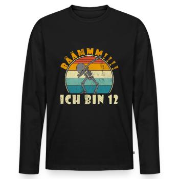 12.Geburtstag Dabbing Dabbing Junge Geschenk - Männer Premium Bio Langarmshirt - Schwarz - Vorne - Nico (187cm)