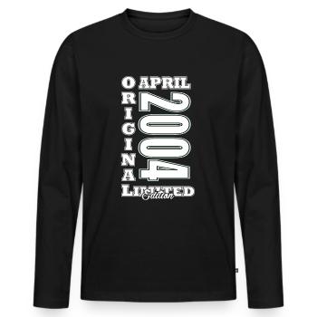 April 2004 April Anniversary 2004 April Original - Men's Premium Organic Long Sleeve Shirt - black - Front - Nico (187cm)