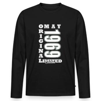 Don mai 1969. Jubilé mai 1969. Mai 1969. - T-shirt manches longues Premium bio Homme - noir - Devant - Nico (187cm)