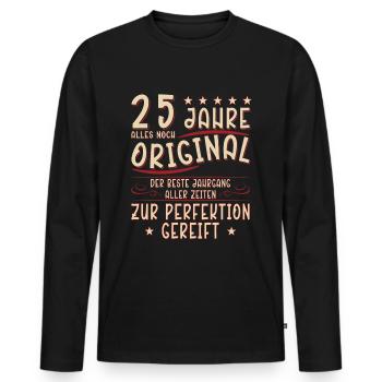 25 Geburtstag 25 Jahre Mann 25 jahre legende 25 - Männer Premium Bio Langarmshirt - Schwarz - Vorne - Nico (187cm)