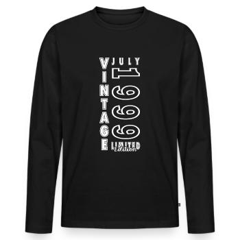 Vintage Juli 1999 Geburtstagsgeschenk Juli 1999 - Männer Premium Bio Langarmshirt - Schwarz - Vorne - Nico (187cm)