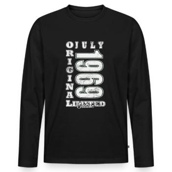 July 1969 birthday July 1969 Original 1969 July - Men's Premium Organic Long Sleeve Shirt - black - Front - Nico (187cm)
