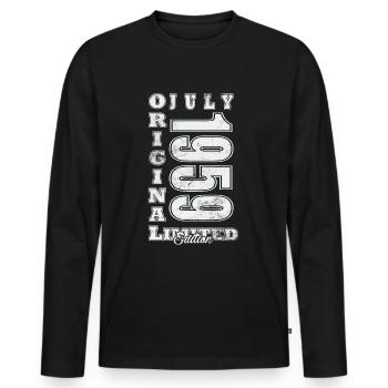 Juli 1959 Juli Geburtstagsgeschenk Juli 1959 - Männer Premium Bio Langarmshirt - Schwarz - Vorne - Nico (187cm)