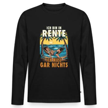 Je suis retraité Retraité Retraité - T-shirt manches longues Premium bio Homme - noir - Devant - Nico (187cm)
