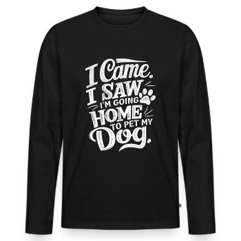 Hund Hundespruch Lustig Hundeliebhaber - Männer Premium Bio Langarmshirt - Schwarz - Vorne - Nico (187cm)