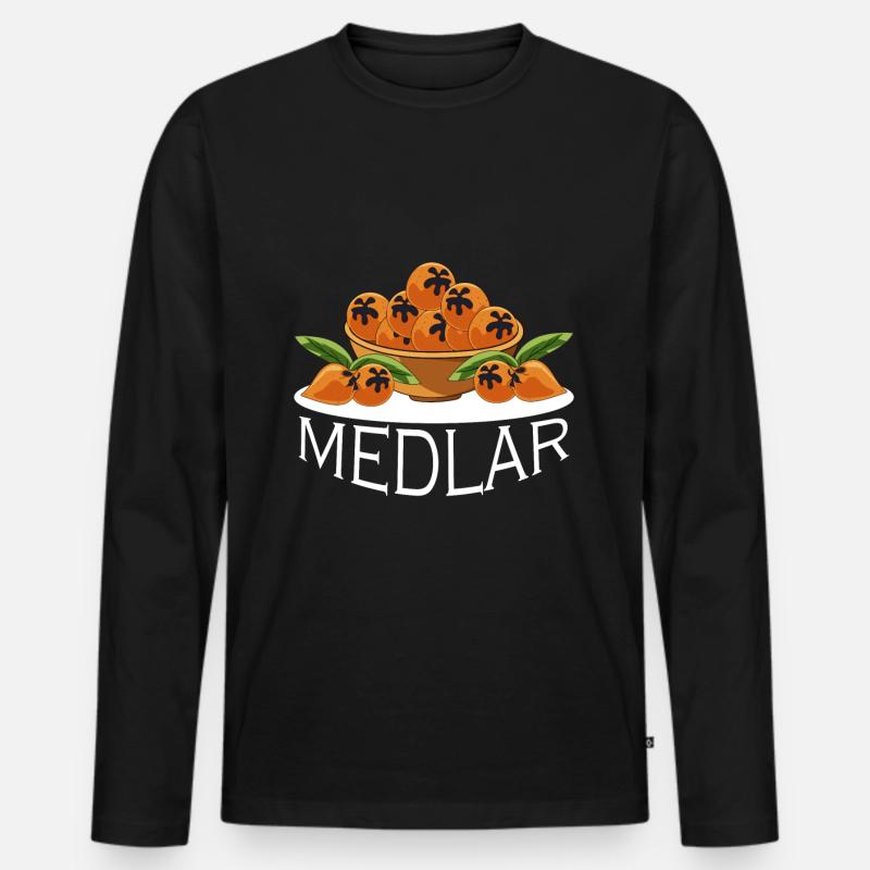 Mispel - Männer Premium Bio Langarmshirt - Schwarz
